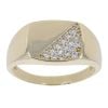 9ct Yellow Gold Cubic Zirconia Signet Ring