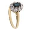 18ct Yellow Gold 0.08ct Diamond and Sapphire Cluster Ring