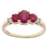 9ct Yellow Gold 0.02ct Diamond And Ruby Ring