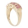 9ct Yellow Gold Pink Topaz Cluster Ring
