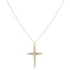 9ct Yellow Gold Patterned Cross Pendant and Chain 20"