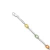 14ct White Gold Multi-Gemstone Bracelet 7"