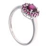 9ct White Gold Purple Garnet and Pink Gem Cluster Ring