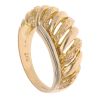 9ct Yellow Gold Plain and Textured Dome Ring