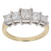 18ct Yellow Gold 1.50ct Princess Cut Diamond Five Stone Ring