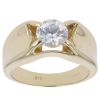 9ct Yellow Gold Cubic Zirconia Signet Ring