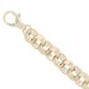 9ct Yellow Gold Patterned and Plain Belcher Bracelet 8"