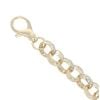 9ct Yellow Gold Cubic Zirconia Belcher Bracelet 8.5"
