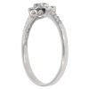 9ct White Gold 0.30ct Brilliant Cut Diamond Heart Cluster Ring