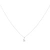 18ct White Gold 0.20ct Brilliant Cut Diamond Solitaire Pendant And Chain 16"