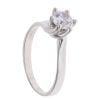 9ct White Gold Cubic Zirconia Single Stone Ring