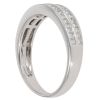 18ct White Gold 0.45ct Princess Cut Diamond Two Row Ring