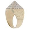 9ct Yellow Gold Cubic Zirconia Pyramid Ring