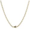 14ct Yellow Gold Monaco Patterned Curb Alternate Flex Lock Chain 20"