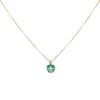 18ct Yellow Gold 0.10ct Brilliant Cut Diamond And Emerald Cluster Pendant And Chain 16"