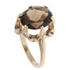 9ct Yellow Gold Smoky Quartz Single Stone Ring