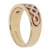 18ct Yellow Gold 0.03ct Diamond And Sapphire Queen Elizabeth Clogau Ring