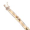 18ct Yellow And White Gold Gate And Screw Patterned Bracelet 7"