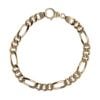 9ct Yellow Gold Figaro Bracelet 9.5"