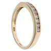 9ct Yellow Gold 0.25ct Brilliant Cut Diamond Half Eternity Ring