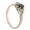 9ct Yellow Gold Cubic Zirconia And Sapphire Ring