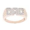 9ct Yellow Gold Cubic Zirconia Dad Ring