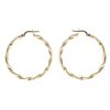 14ct Yellow Gold Twist Hoop Earrings
