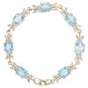 9ct Yellow Gold Blue Topaz Butterfly Bracelet 7.5"