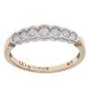 9ct Yellow And White Gold 0.25ct Brilliant Cut Diamond Half Eternity Ring