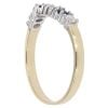 9ct Yellow Gold Cubic Zirconia and Blue Gem Wishbone Ring