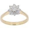 18ct Yellow Gold 0.60ct Brilliant Cut Diamond Cluster Ring