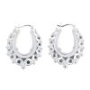 Silver Large Creole Hoop Earrings By Icesia
