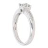 18ct White Gold 0.50ct Princess And Brilliant Cut Diamond Cluster Ring