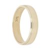 9ct Yellow Gold Striped Wedding Band 3.9mm