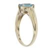9ct Yellow Gold 0.05ct Diamond and Topaz Dress Ring