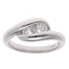 18ct White Gold 0.20ct Brilliant Cut Diamond Trilogy Ring