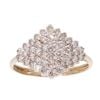 9ct Yellow Gold 1.00ct Diamond Cluster Ring