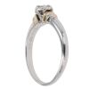 18ct Yellow and White Gold 0.25ct Trillion Cut Diamond Cluster Ring