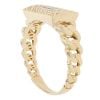 14ct Yellow Gold Monaco Classic Flex Patterned Signet Ring