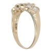 14ct Yellow Gold Two Row Cubic Zirconia Ring