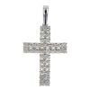 9ct White Gold 1.50cts Diamond Cross Pendant