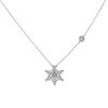 Silver Cubic Zirconia Snowflake Pendant and Chain 18" by Icesia