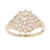 14ct Yellow Gold Cubic Zirconia Cluster Ring