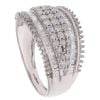 9ct White Gold 1.00ct Brilliant and Baguette Cut Diamond Fancy Ring