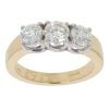 18ct Yellow Gold 1.62ct Brilliant Cut Diamond Trilogy Ring