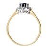 9ct Yellow Gold Sapphire and Diamond Cluster Ring