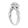 18ct White Gold 0.95ct Princess And Brilliant Cut Diamond Vera Wang Cluster Ring