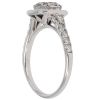 18ct White Gold 1.00ct Princess, Brilliant And Baguette Cut Cluster Ring