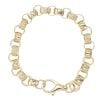 9ct Yellow Gold Patterned Belcher Bracelet 10.5"