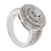 9ct White Gold Diamond Halo Cluster Ring by Anya Belle